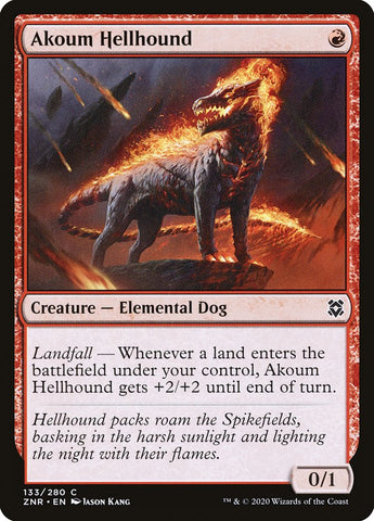 Akoum Hellhound [Zendikar Rising] Magic: The Gathering