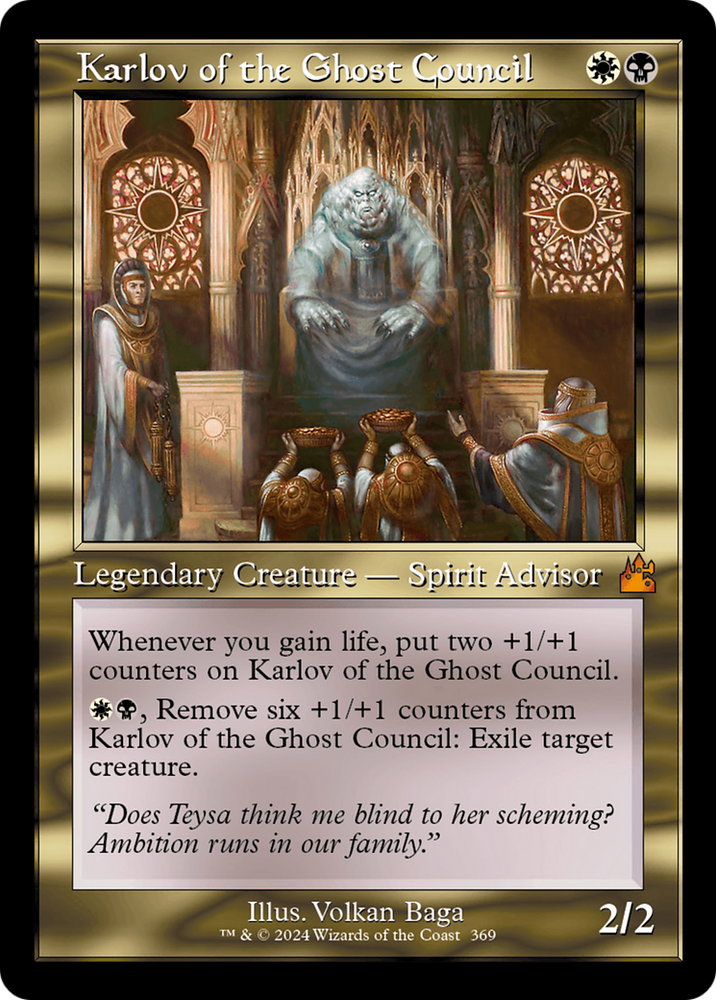 Karlov of the Ghost Council (Retro Frame) [Ravnica Remastered] Magic: The Gathering