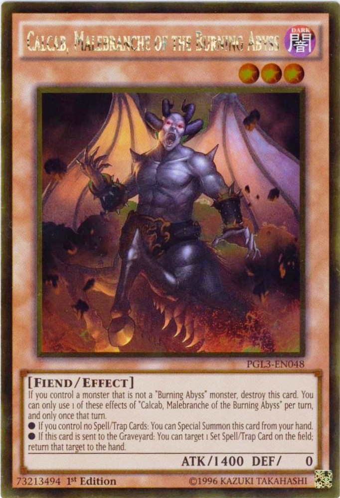 Calcab, Malebranche of the Burning Abyss [PGL3-EN048] Gold Rare Yu-Gi-Oh!