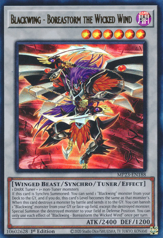 Blackwing - Boreastorm the Wicked Wind [MP23-EN188] Ultra Rare Yu-Gi-Oh!