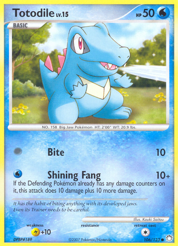 Totodile (106/123) [Diamond & Pearl: Mysterious Treasures] Pokémon