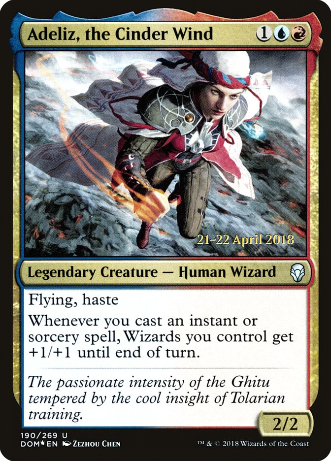 Adeliz, the Cinder Wind [Dominaria Prerelease Promos] Magic: The Gathering