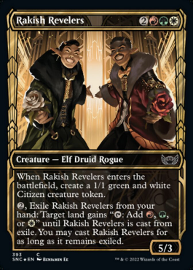 Rakish Revelers (Showcase Golden Age Gilded Foil) [Streets of New Capenna] Magic: The Gathering