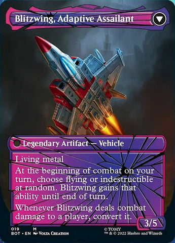 Blitzwing, Cruel Tormentor // Blitzwing, Adaptive Assailant (Shattered Glass) [Transformers] Magic: The Gathering