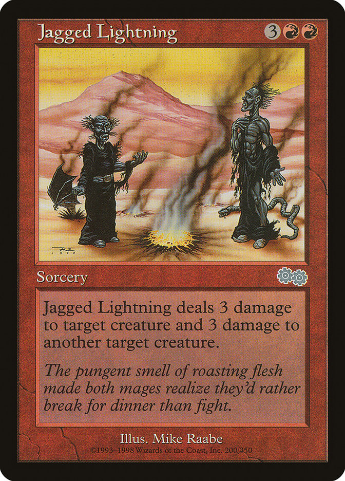 Jagged Lightning [Urza's Saga] Magic: The Gathering