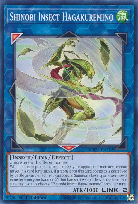 Shinobi Insect Hagakuremino [MP22-EN183] Common Yu-Gi-Oh!
