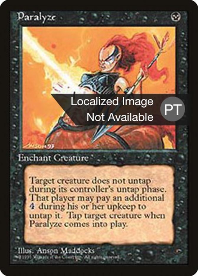 Paralyze [Fourth Edition (Foreign Black Border)] Magic: The Gathering