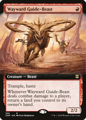 Wayward Guide-Beast (Extended Art) [Zendikar Rising] Magic: The Gathering