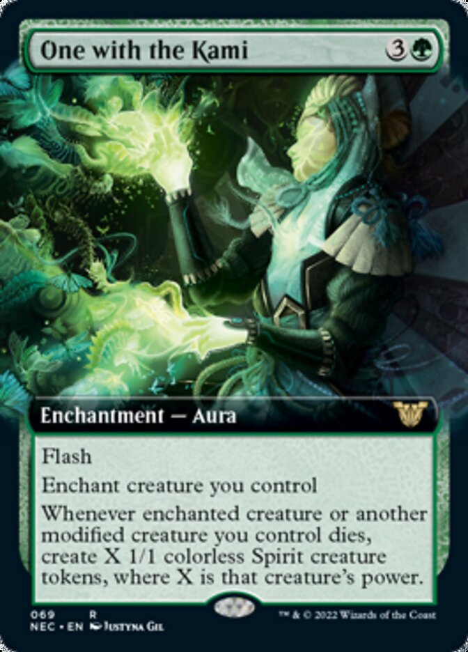 One with the Kami (Extended Art) [Kamigawa: Neon Dynasty Commander] Magic: The Gathering