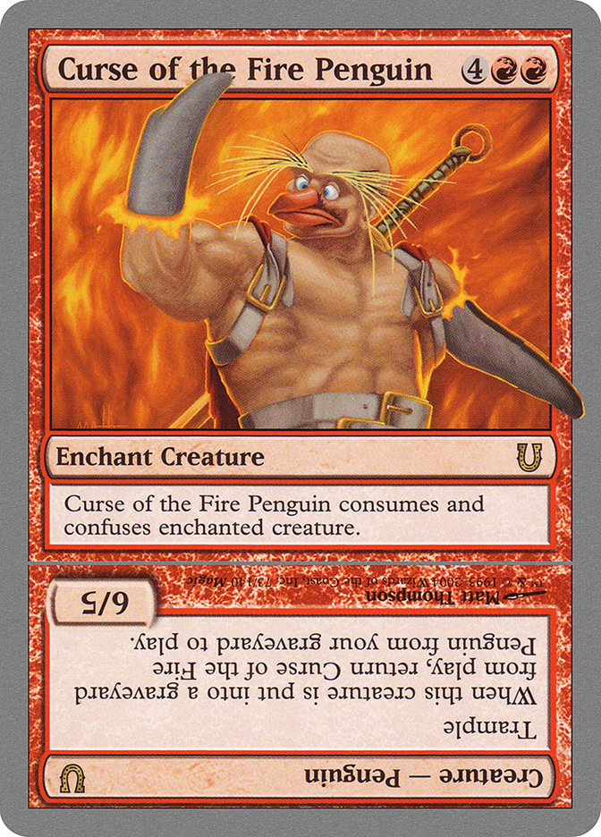 Curse of the Fire Penguin // Curse of the Fire Penguin Creature [Unhinged] Magic: The Gathering