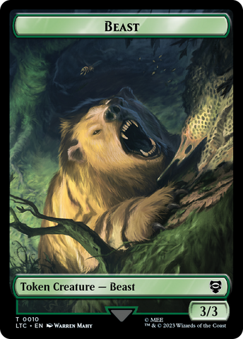 Beast // Treefolk Double Sided Token [The Lord of the Rings: Tales of Middle-Earth Commander Tokens] Magic: The Gathering