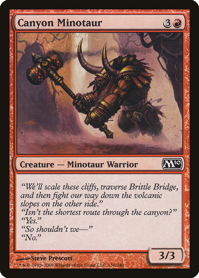 Canyon Minotaur [Magic 2010] Magic: The Gathering