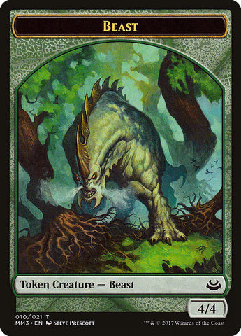 Beast Token (010/021) [Modern Masters 2017 Tokens] Magic: The Gathering
