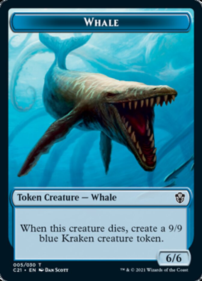 Beast (010) // Whale Double-Sided Token [Commander 2021 Tokens] Magic: The Gathering