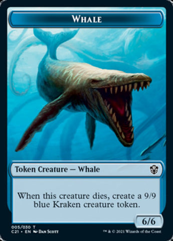 Beast (010) // Whale Double-Sided Token [Commander 2021 Tokens] Magic: The Gathering