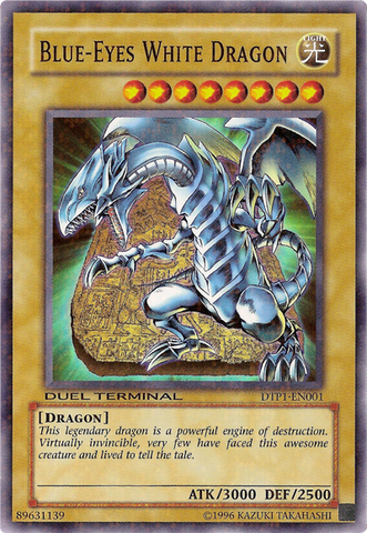 Blue-Eyes White Dragon [DTP1-EN001] Super Rare Yu-Gi-Oh!