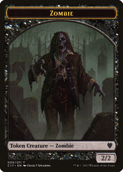 Vampire // Zombie Double-Sided Token [Commander 2017 Tokens] Magic: The Gathering