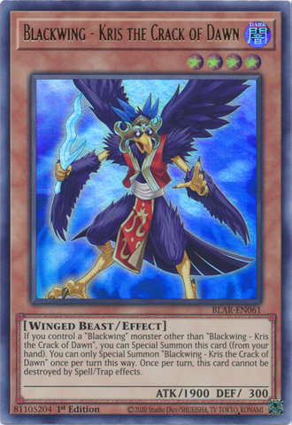 Blackwing - Kris the Crack of Dawn [BLAR-EN061] Ultra Rare Yu-Gi-Oh!