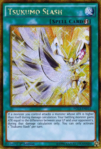 Tsukumo Slash [PGL3-EN013] Gold Secret Rare Yu-Gi-Oh!