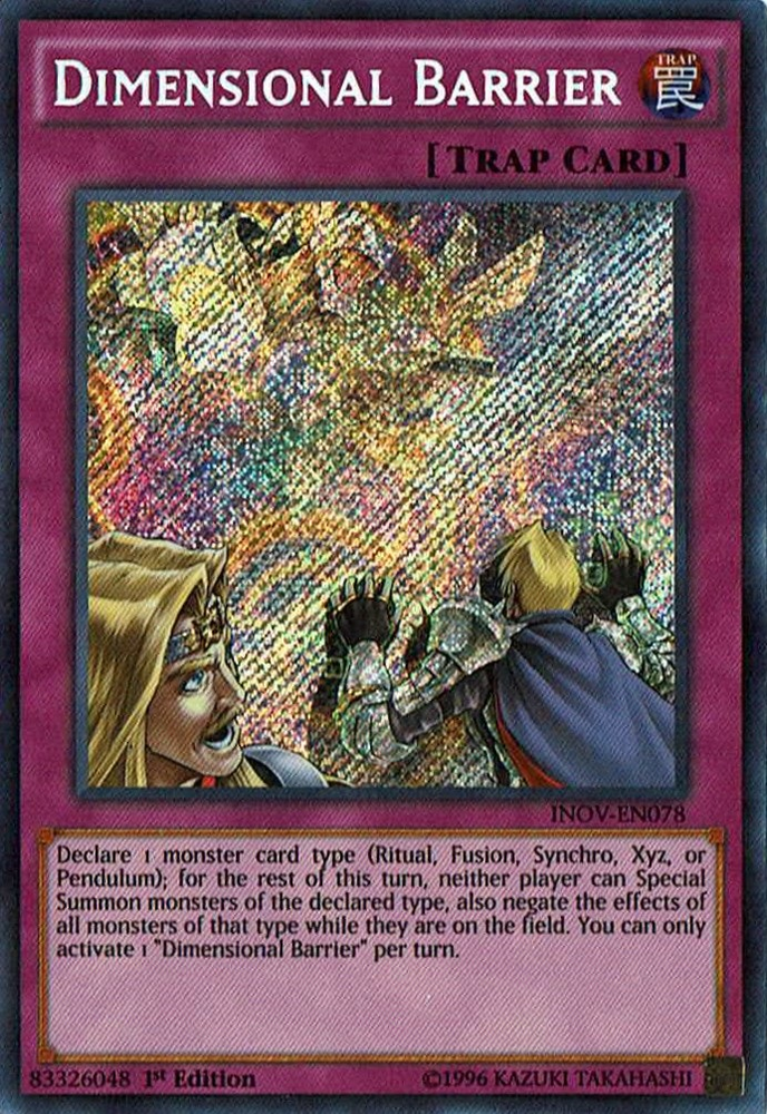 Dimensional Barrier [INOV-EN078] Secret Rare Yu-Gi-Oh!