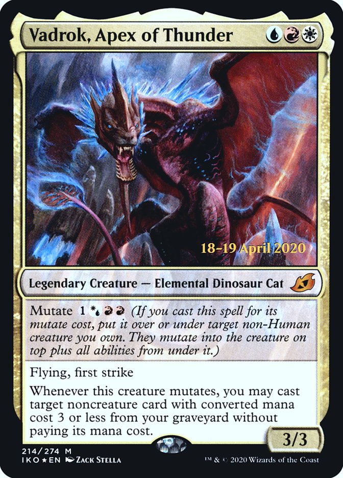 Vadrok, Apex of Thunder [Ikoria: Lair of Behemoths Prerelease Promos] Magic: The Gathering