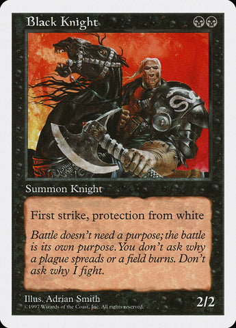 Black Knight [Fifth Edition] Magic: The Gathering