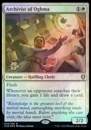 Archivist of Oghma [Commander Legends: Battle for Baldur's Gate Prerelease Promos] Magic: The Gathering