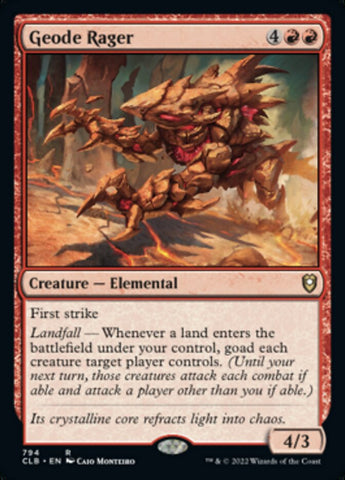 Geode Rager [Commander Legends: Battle for Baldur's Gate] Magic: The Gathering