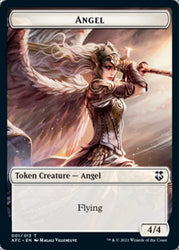 Angel // Saproling Double-Sided Token [Dungeons & Dragons: Adventures in the Forgotten Realms Commander Tokens] Magic: The Gathering