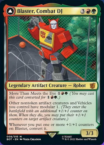 Blaster, Combat DJ // Blaster, Morale Booster [Transformers] Magic: The Gathering
