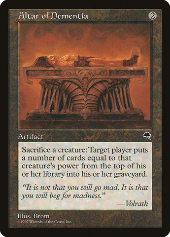 Altar of Dementia [Tempest] Magic: The Gathering