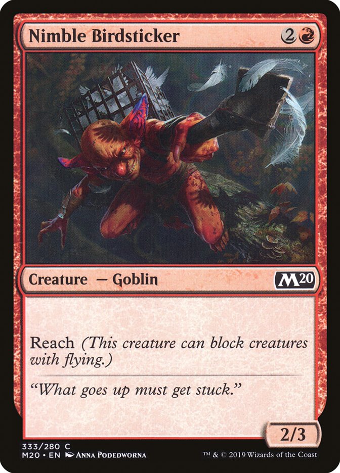 Nimble Birdsticker [Core Set 2020] Magic: The Gathering