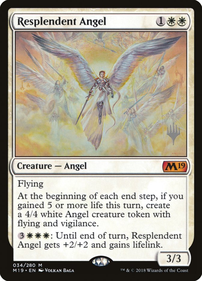 Resplendent Angel (Promo Pack) [Core Set 2019 Promos] Magic: The Gathering