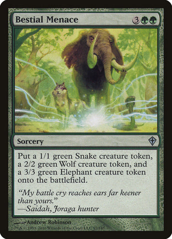 Bestial Menace [Worldwake] Magic: The Gathering