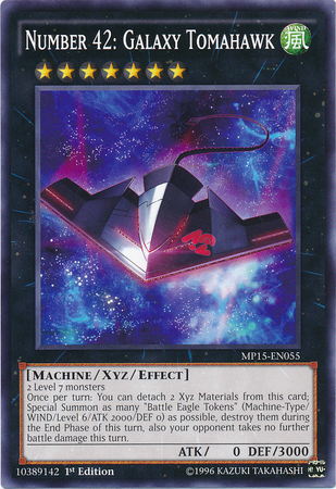 Number 42: Galaxy Tomahawk [MP15-EN055] Common Yu-Gi-Oh!