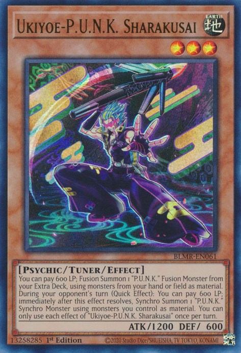 Ukiyoe-P.U.N.K. Sharakusai [BLMR-EN061] Ultra Rare Yu-Gi-Oh!