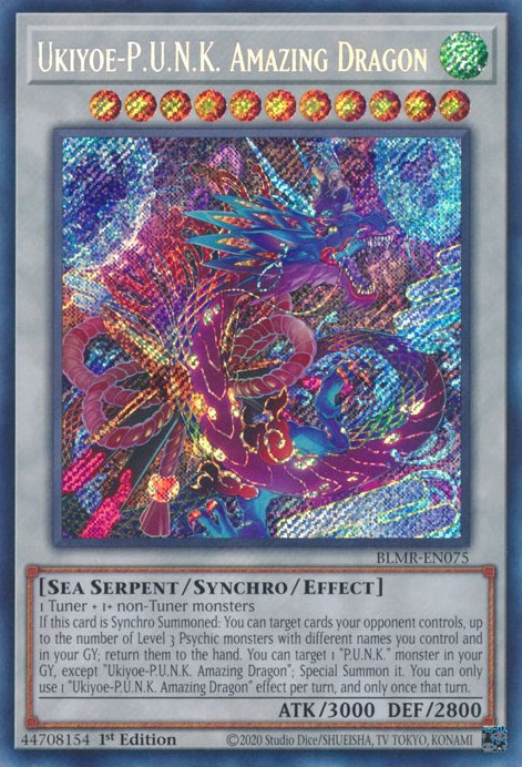 Ukiyoe-P.U.N.K. Amazing Dragon [BLMR-EN075] Secret Rare Yu-Gi-Oh!