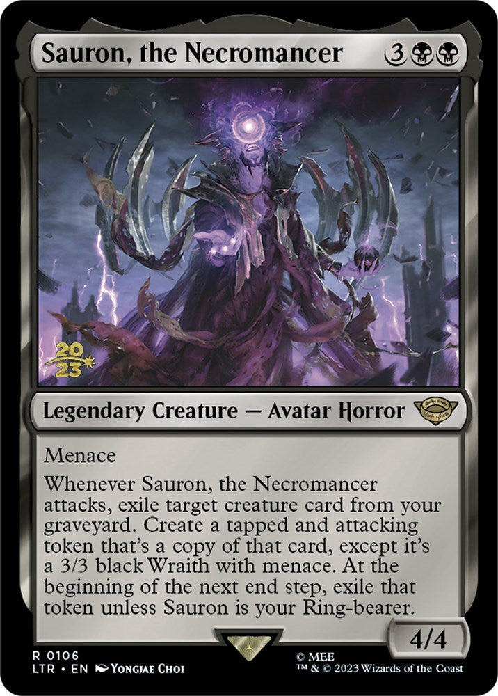 Sauron, the Necromancer [The Lord of the Rings: Tales of Middle-Earth Prerelease Promos] Magic: The Gathering