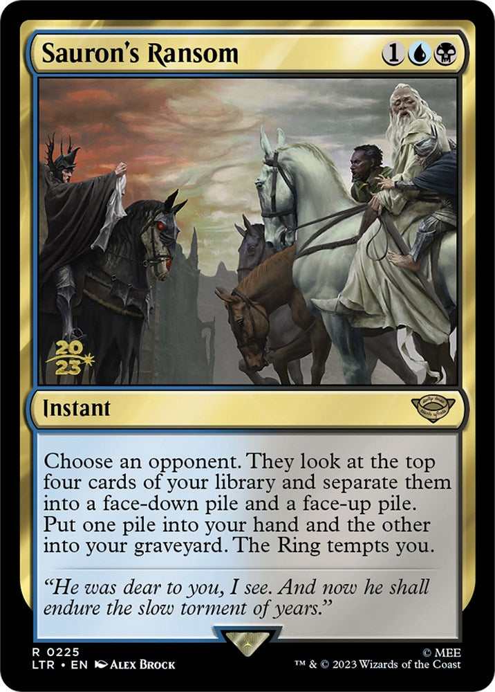 Sauron's Ransom [The Lord of the Rings: Tales of Middle-Earth Prerelease Promos] Magic: The Gathering