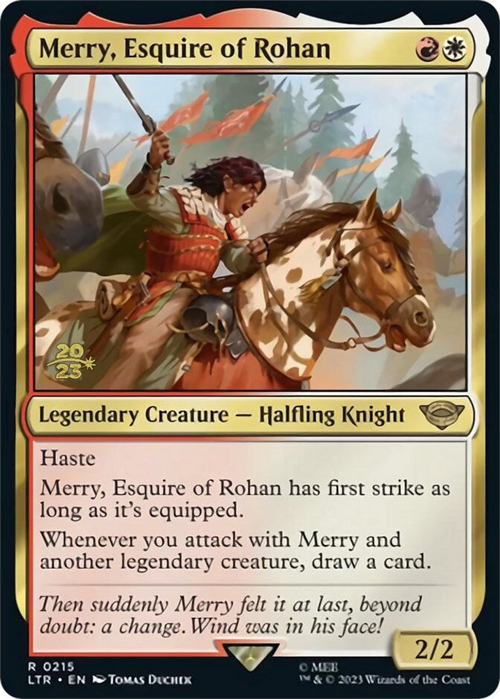 Merry, Esquire of Rohan [The Lord of the Rings: Tales of Middle-Earth Prerelease Promos] Magic: The Gathering