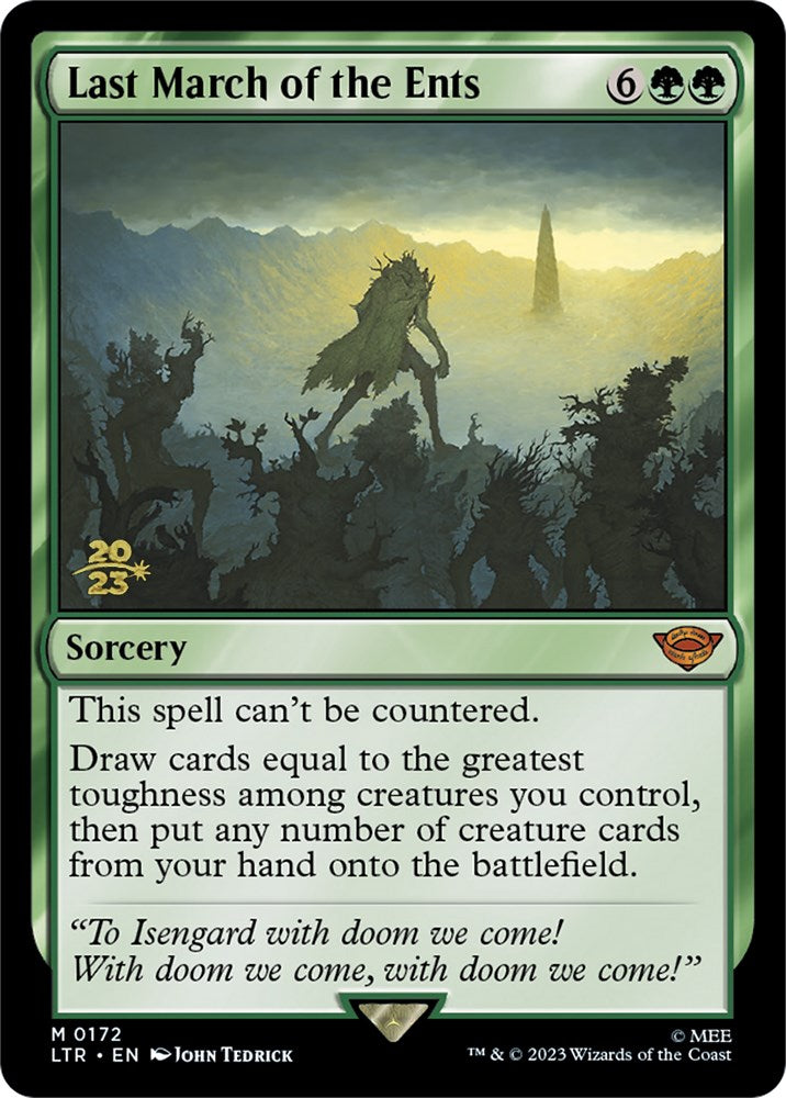 Last March of the Ents [The Lord of the Rings: Tales of Middle-Earth Prerelease Promos] Magic: The Gathering