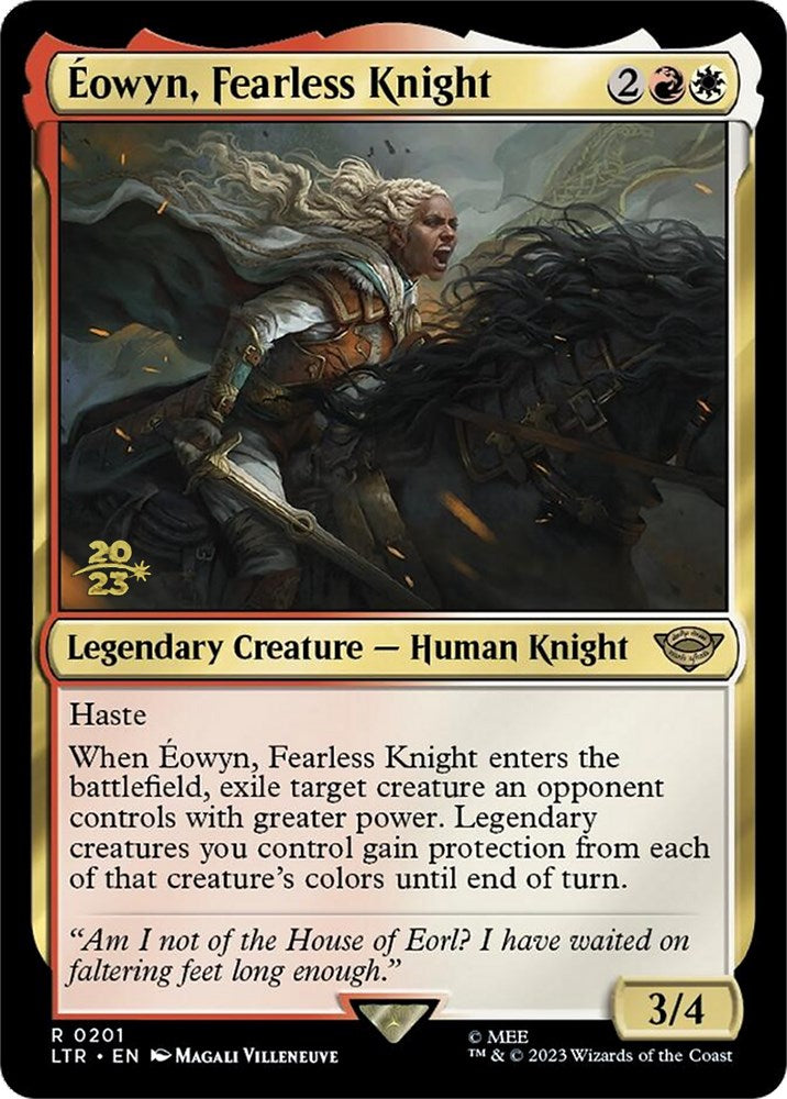 Eowyn, Fearless Knight [The Lord of the Rings: Tales of Middle-Earth Prerelease Promos] Magic: The Gathering