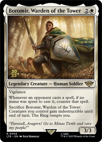Boromir, Warden of the Tower [The Lord of the Rings: Tales of Middle-Earth Prerelease Promos] Magic: The Gathering