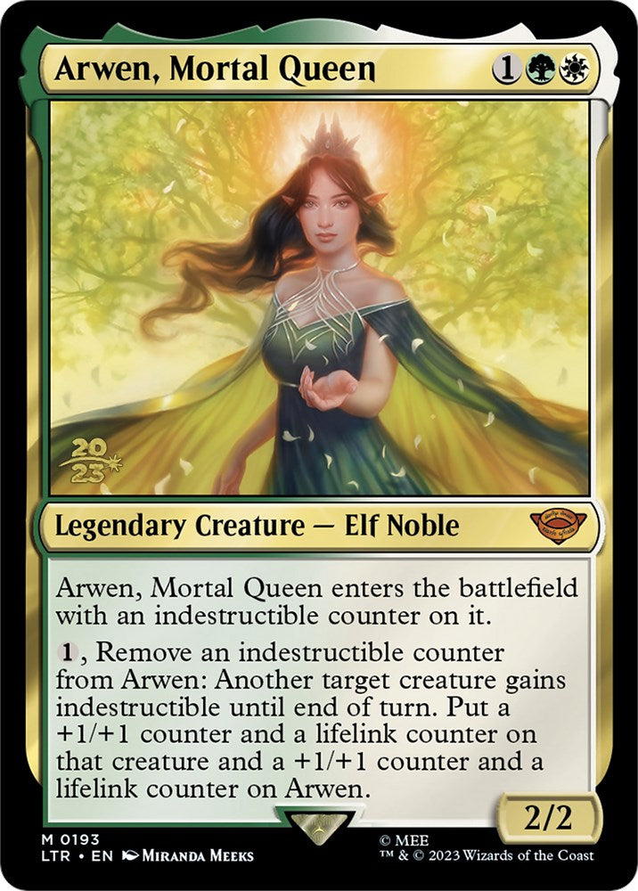 Arwen, Mortal Queen [The Lord of the Rings: Tales of Middle-Earth Prerelease Promos] Magic: The Gathering