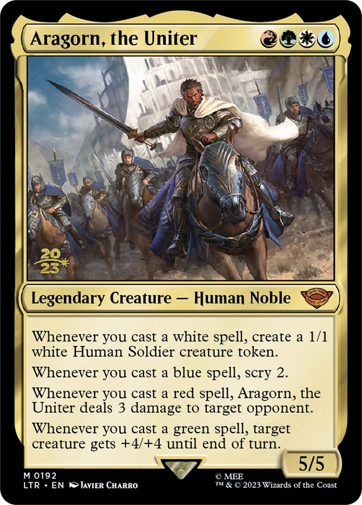 Aragorn, the Uniter [The Lord of the Rings: Tales of Middle-Earth Prerelease Promos] Magic: The Gathering