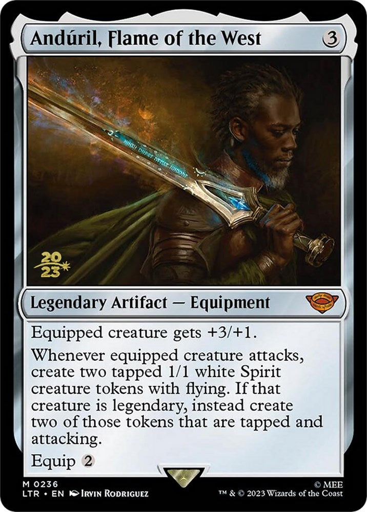 Anduril, Flame of the West [The Lord of the Rings: Tales of Middle-Earth Prerelease Promos] Magic: The Gathering