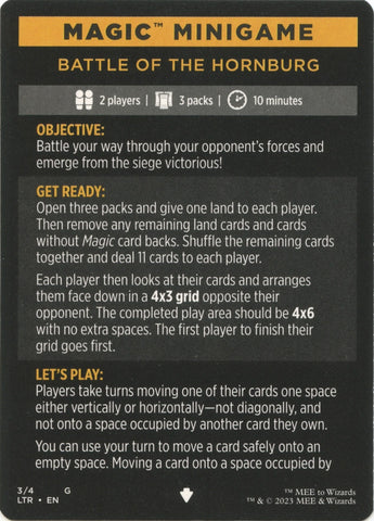 Battle of the Hornburg (Magic Minigame) [The Lord of the Rings: Tales of Middle-Earth Minigame] Magic: The Gathering