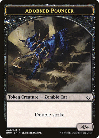 Adorned Pouncer Token [Hour of Devastation Tokens] Magic: The Gathering