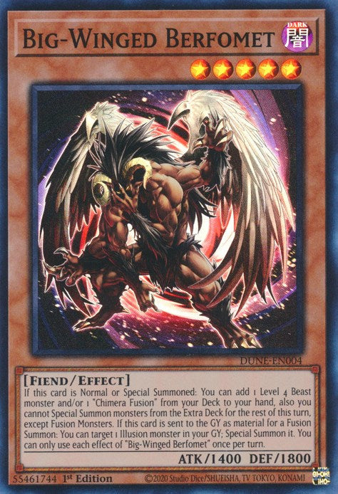 Big-Winged Berfomet [DUNE-EN004] Super Rare Yu-Gi-Oh!