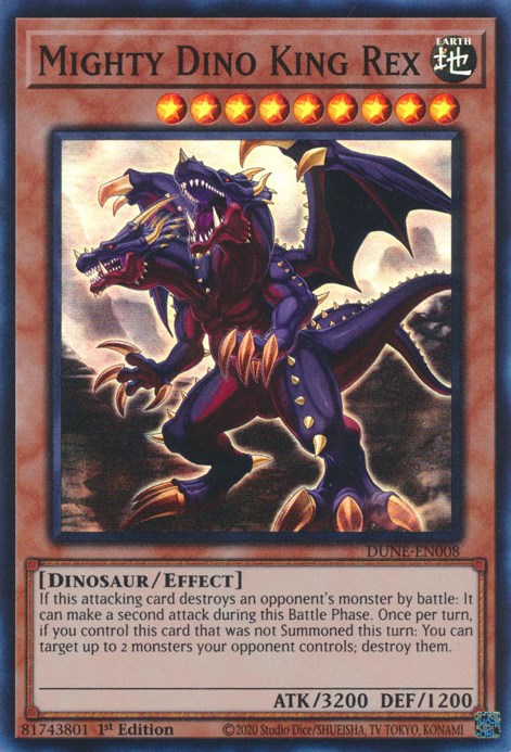 Mighty Dino King Rex [DUNE-EN008] Super Rare Yu-Gi-Oh!